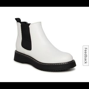 Steve Madden White Chelsea Boots